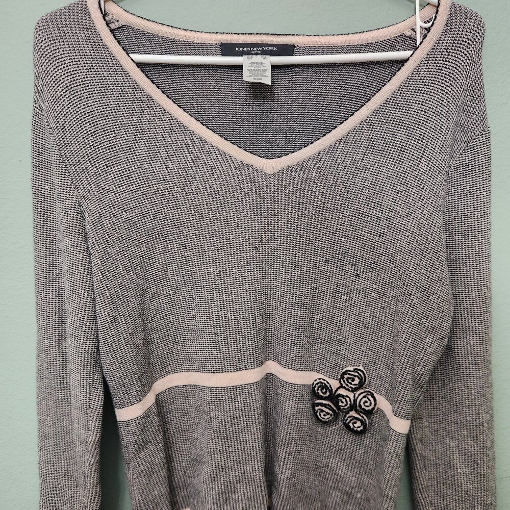 Jones New York Long Sleeve Top Blouse Size Petite Medium
